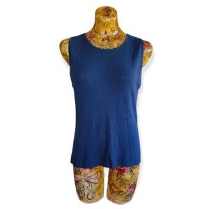 Barney’s New York tank top sleeveless LARGE navy blue
